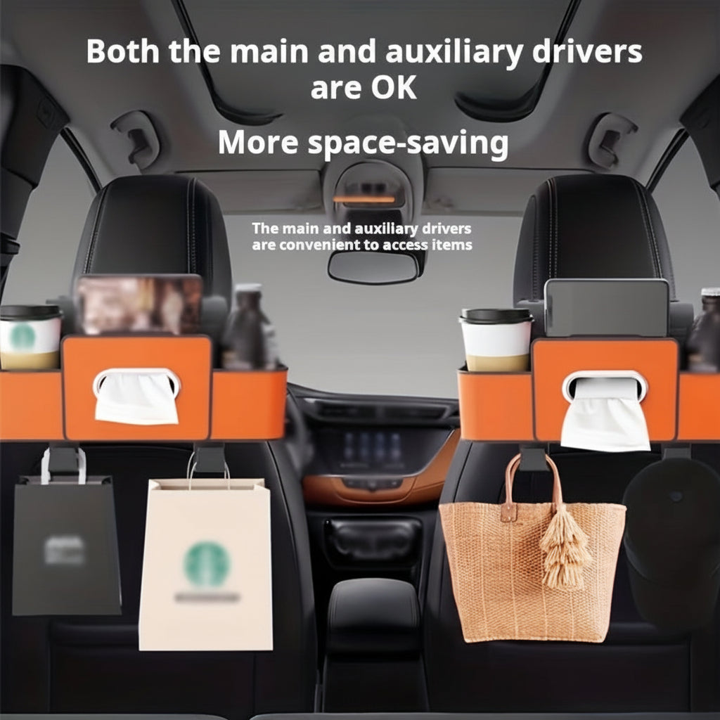 Ultimate Car Seat Back Organizer with Cup Holder & Storage