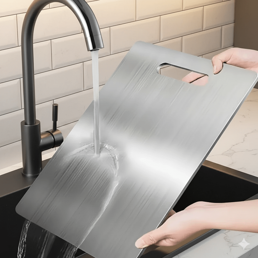 TitanGuard Stainless Steel Cutting Board for Effortless Prep