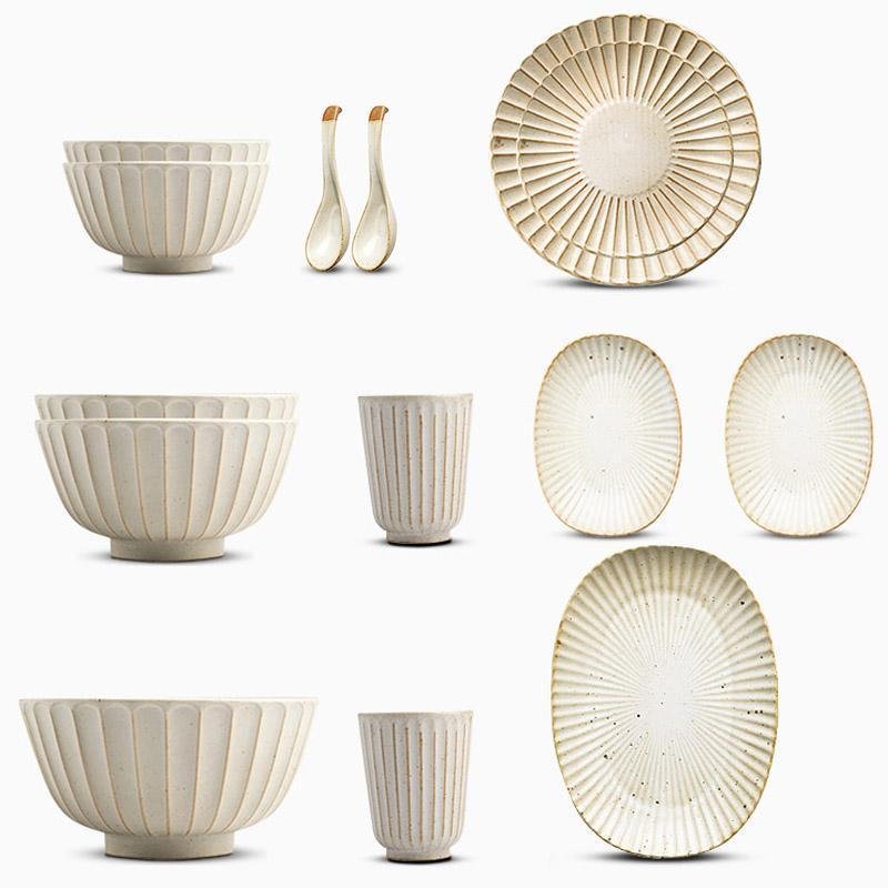 21 Piece Stoneware Dinnerware Set - dazuma