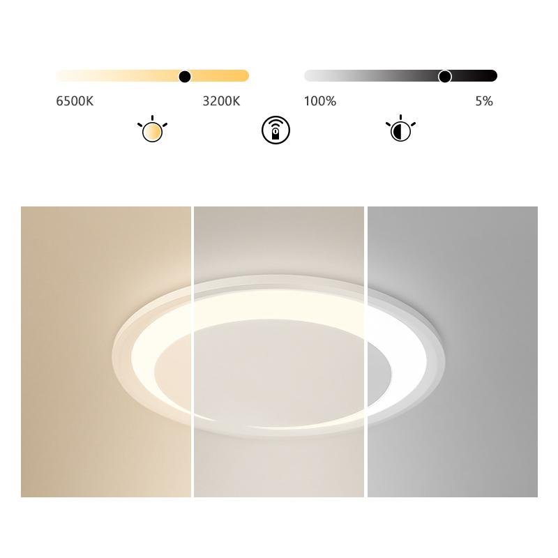 12'' 16'' Round White Modern Flush Mount Taavita Ceiling Lights