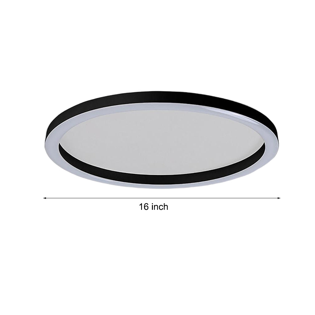 16'' Dimmable Modern Simple Circle Flush Mount LED Ceiling Light with Remote