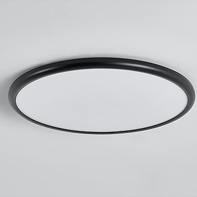 16'' Modern LED Geometric Circle Taavita Flush Mount Ceiling Light with Black and White Edge