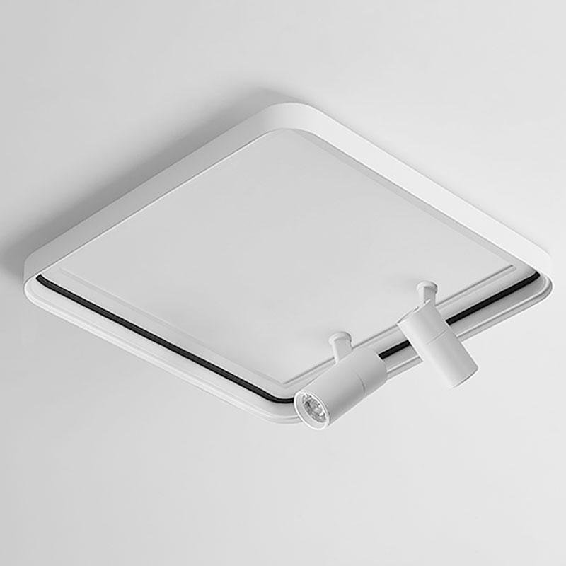 16'' Square Dimmable Flush Mount LED Ceiling Lights with 2 Adjustable Spotlights