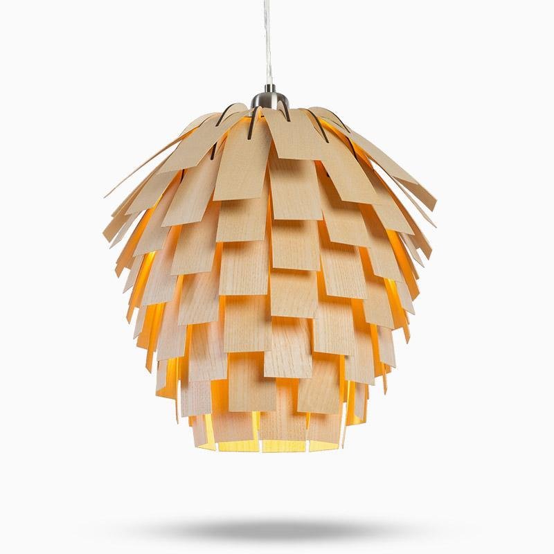 16'' Rustic Artistic Taavita Wood Pendant Lighting Decorative Pendant Light