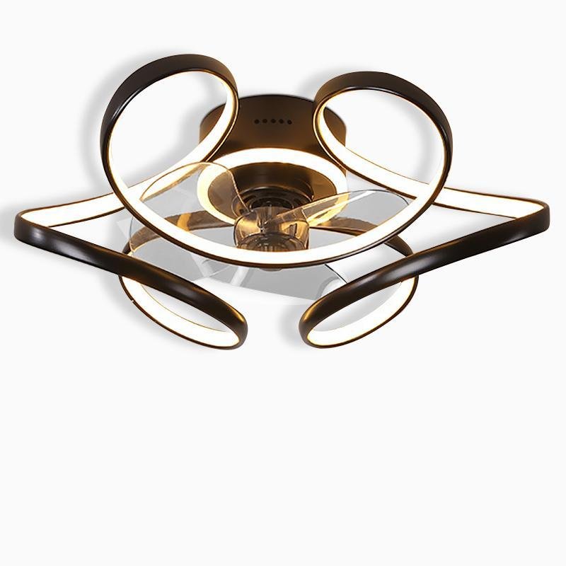 18" Modern Flower Shaped Ceiling Fan Light with Remote Chandelier Fan