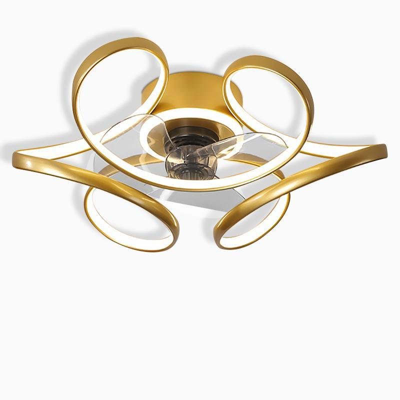 18" Modern Flower Shaped Ceiling Fan Light with Remote Chandelier Fan
