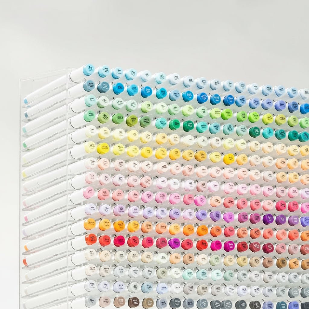 VibrantArt Dual-Tip Marker Set with 48 Rich Inks for Artists