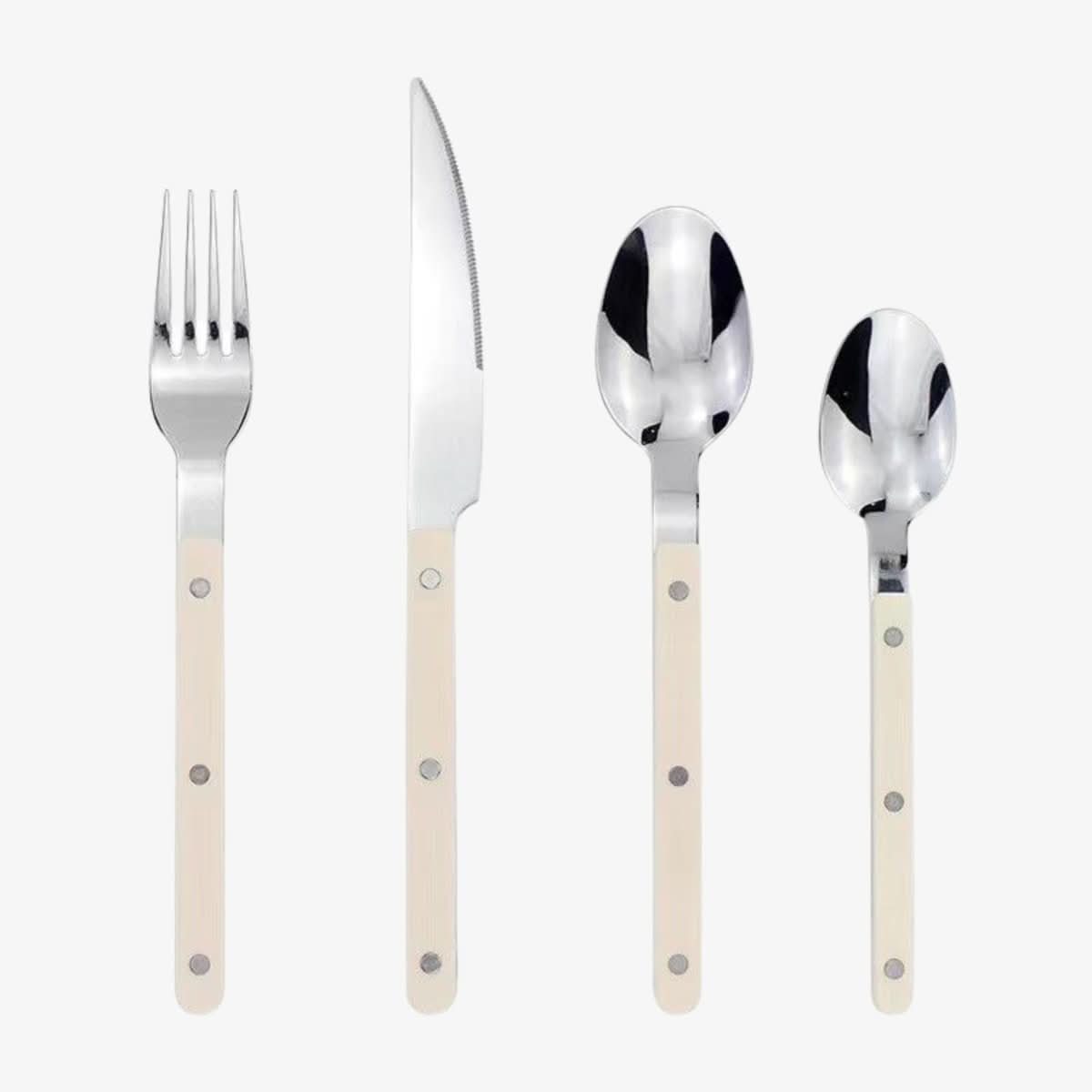 24-Piece Cutlery Set | Engraved Polished Stainless Steel | Dishwasher-Safe & Rust-Resistant