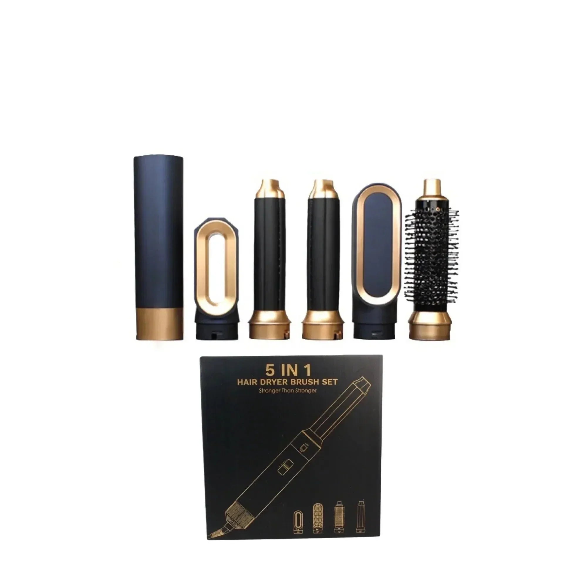 5-in-1 Hair Styler | 1000W Ionic Hot Air Brush | Concentrator & Diffuser Nozzles