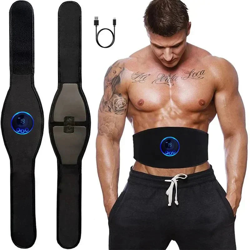 Abs Trainer | EMS Muscle Stimulator | 19 Intensity Levels | Portable Design