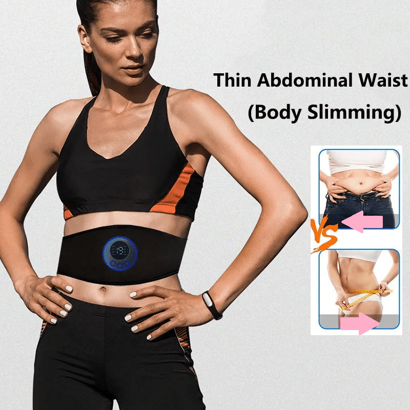 Abs Trainer | EMS Muscle Stimulator | 19 Intensity Levels | Portable Design