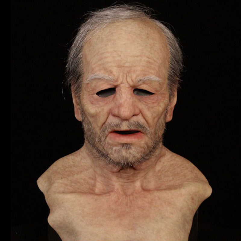 Adult Full-Face Mask | Hyper-Realistic Beard | Natural Latex, Breathable Fit | Halloween & Cosplay