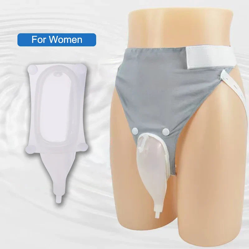 Adult Urine Collector | Silicone Cavity & Catheter Bag | Cotton Underwear | Leakproof