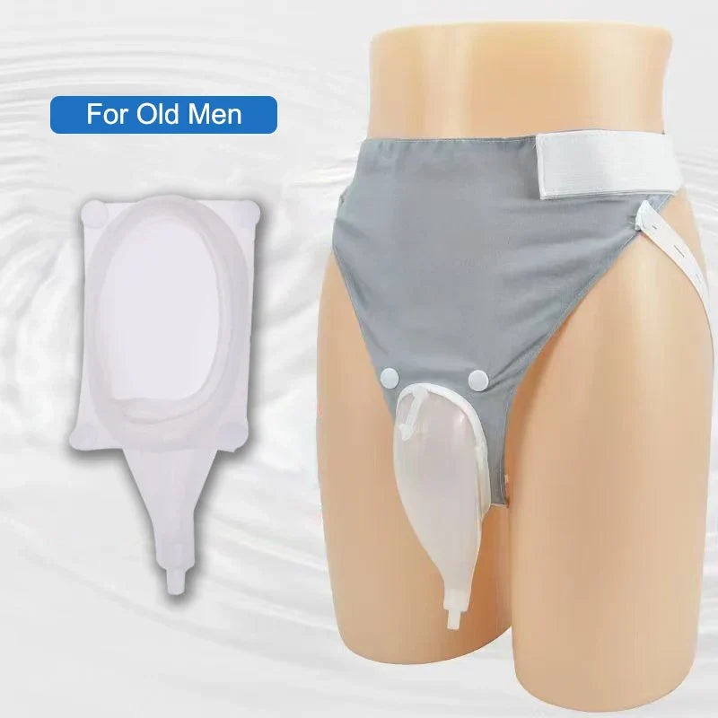 Adult Urine Collector | Silicone Cavity & Catheter Bag | Cotton Underwear | Leakproof