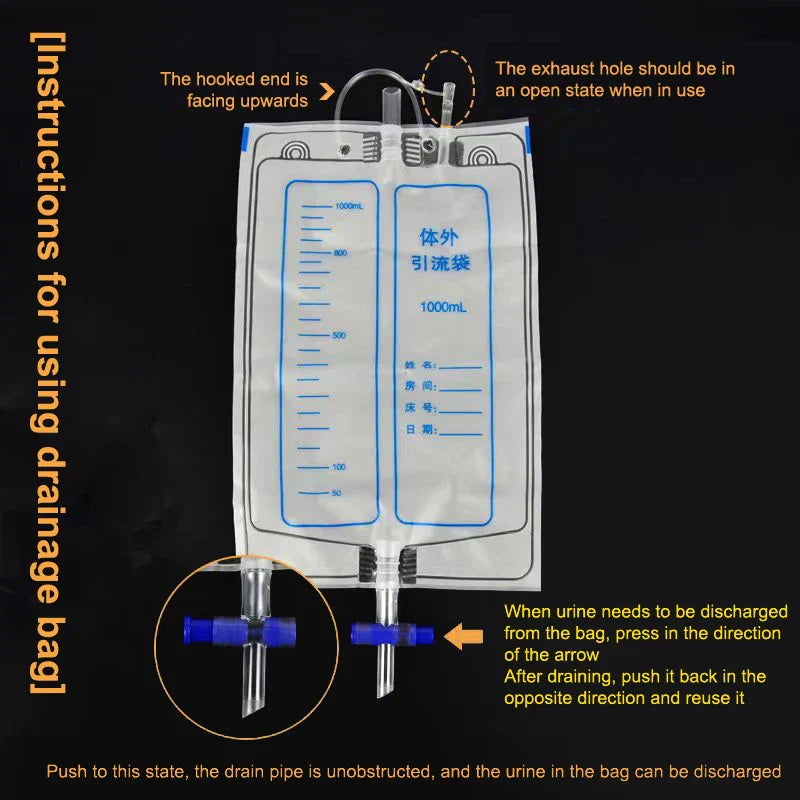 Adult Urine Collector | Silicone Cavity & Catheter Bag | Cotton Underwear | Leakproof