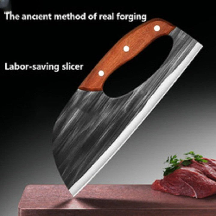 All-Purpose Kitchen Knife | Precision-Forged Stainless Steel Blade | Wood Handle, 24 cm