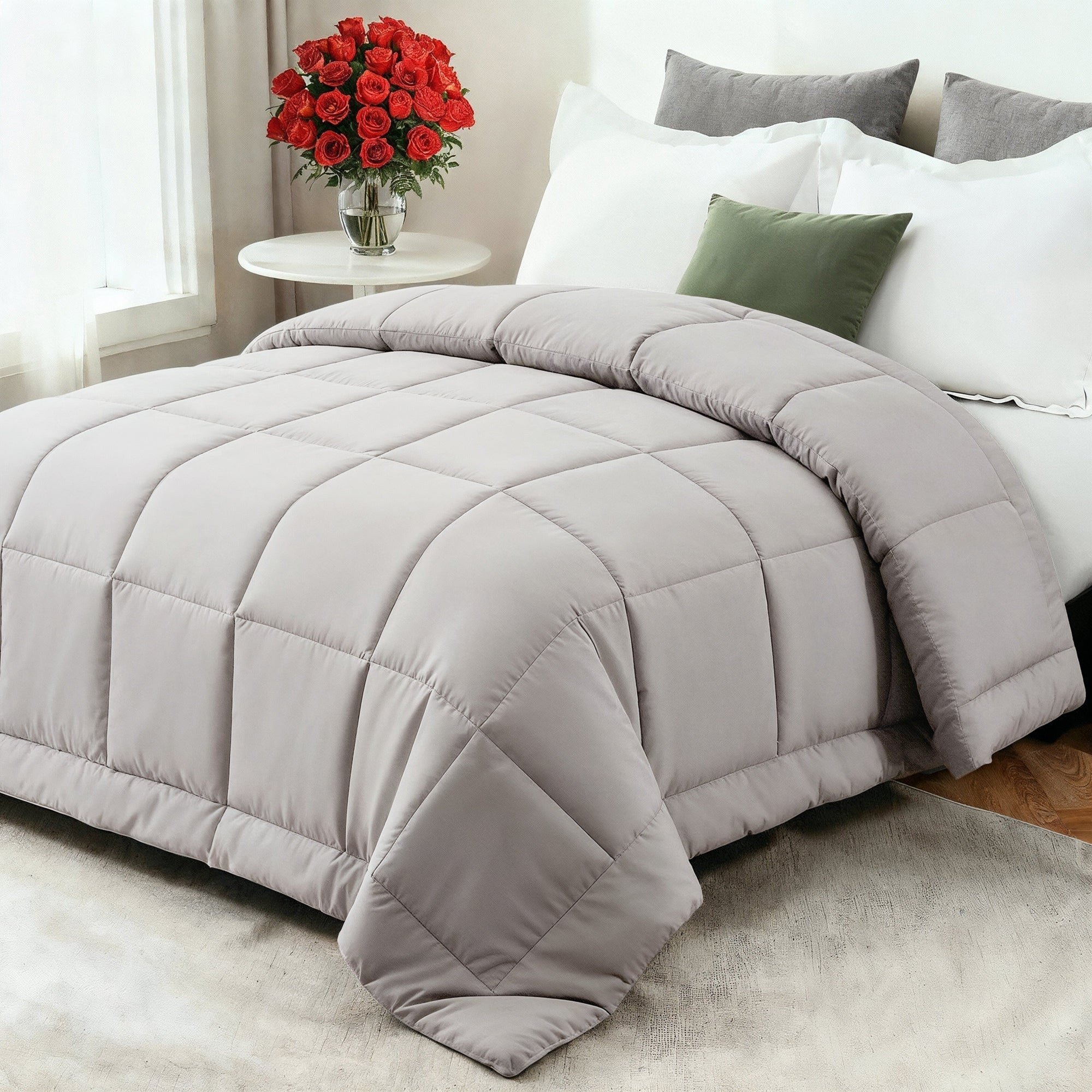 All-Season Comforter | Ultra-Soft Down-Alternative Fill | Microfiber Shell & Machine Washable