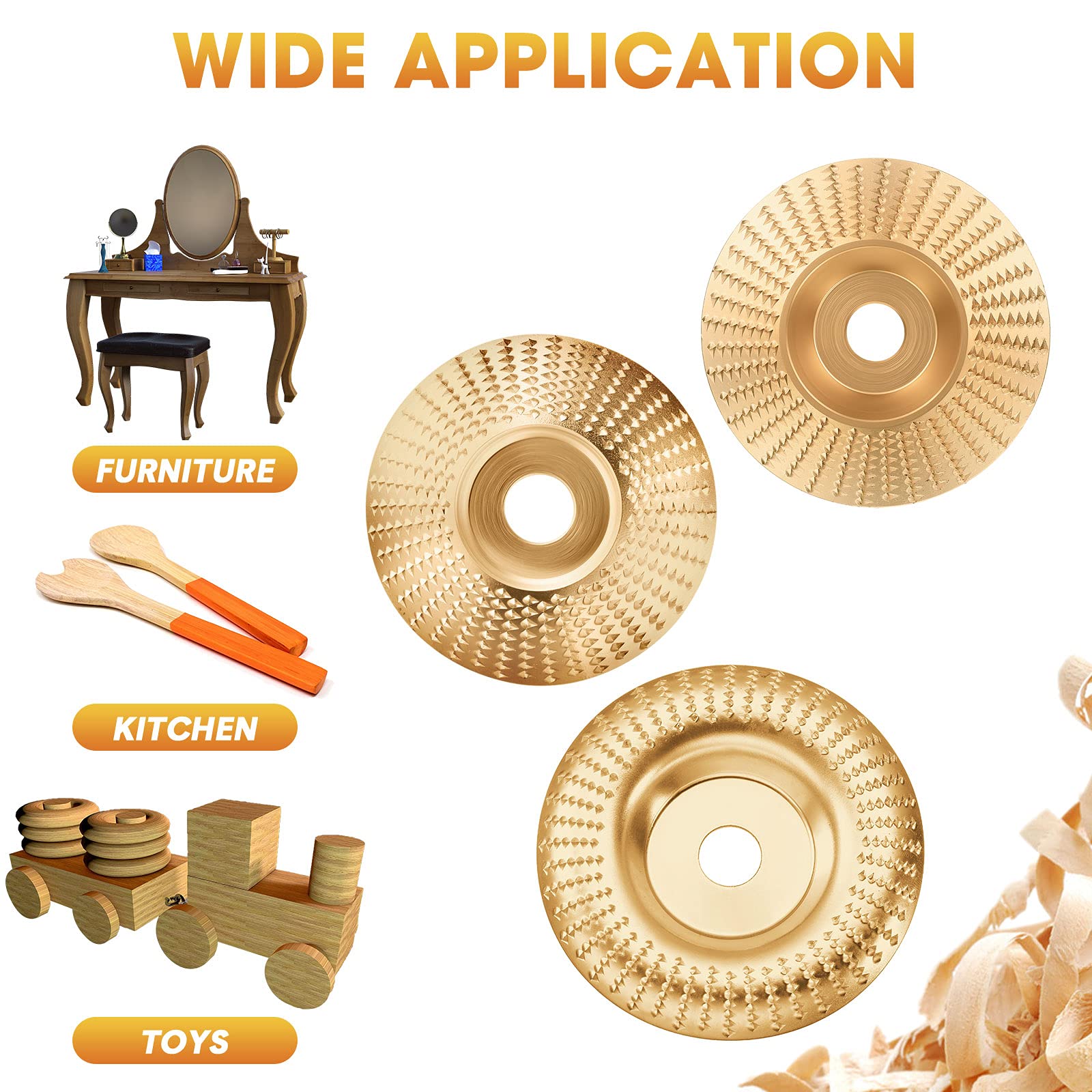 Angle Grinder Discs | Tungsten Carbide Shaping & Carving | Flat, Bevel & Arc Discs | Durable Design