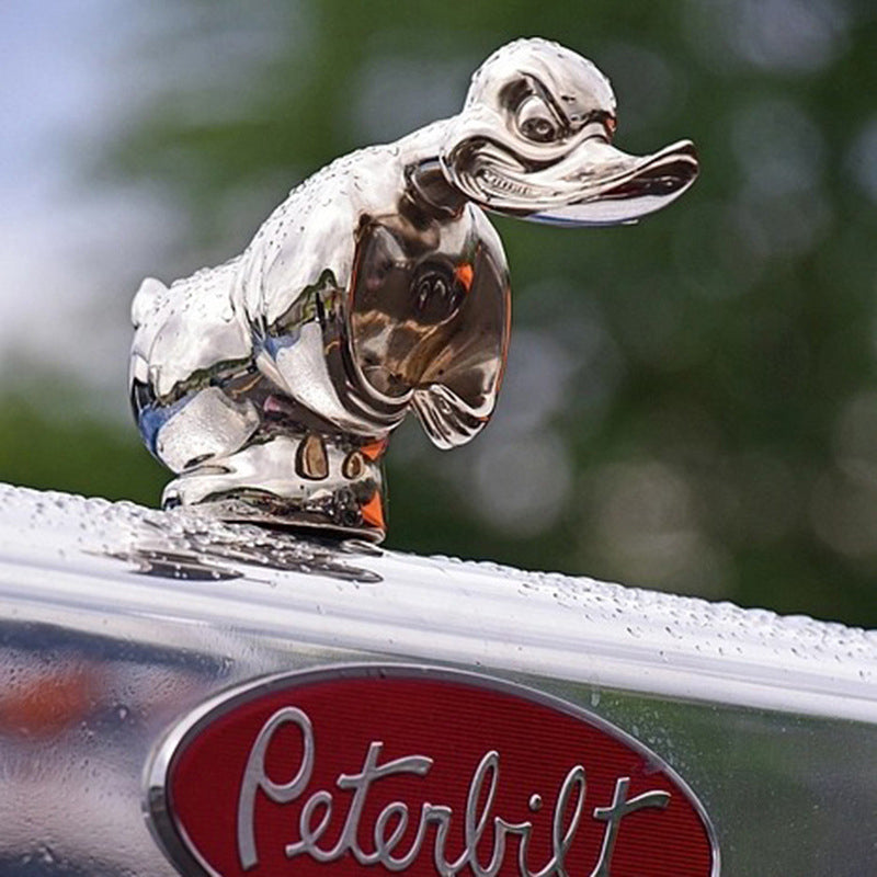 Angry Rubber Duck Radiator Emblem | Chrome-Plated Rubber Replica | Universal Fit 6×4 in