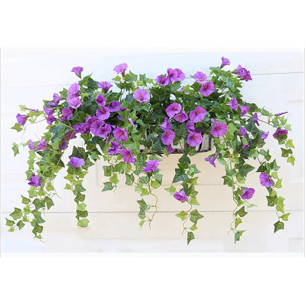 Artificial Morning Glory Vines | Realistic UV-Resistant | Premium Silk, 66 cm