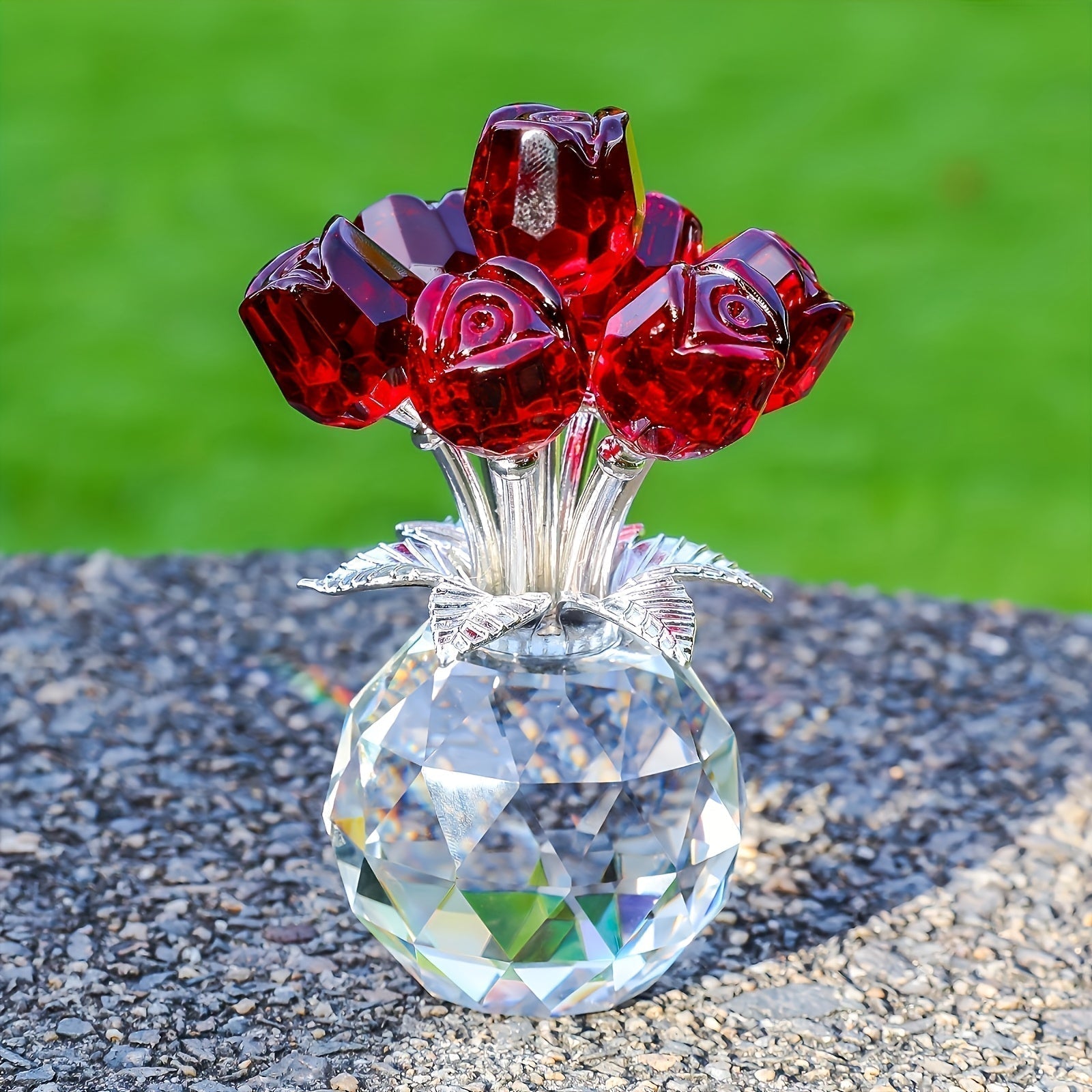 Artificial Rose Bouquet | Hand-Finished Faceted Petals | Colorful Options | Mother's Day Gift