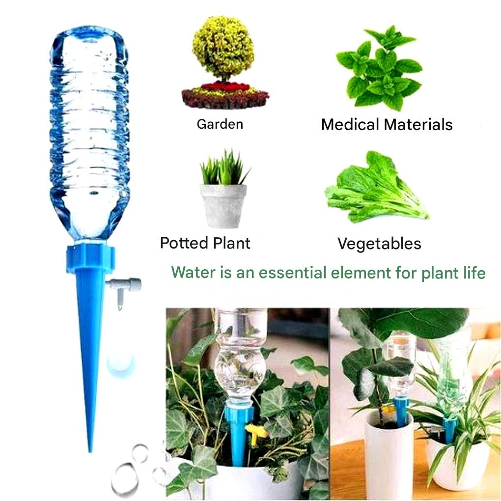 Automatic Plant Watering Spikes | Adjustable Flow Regulator | Bottle-Compatible 12-Pack