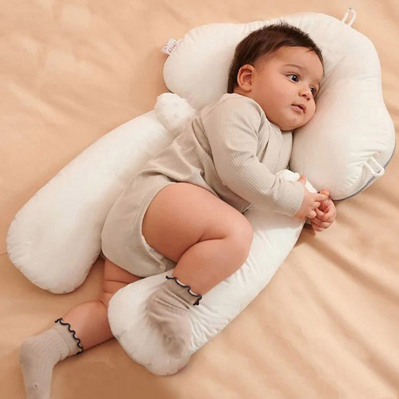 Baby Sleep Cushion | Ergonomic Womb-Like Design | Cotton Cover & Memory Foam | 0-12 Months