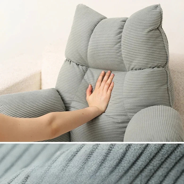 Backrest Pillow | Memory Foam & Arm Support | Removable Cover | For Reading & Gaming