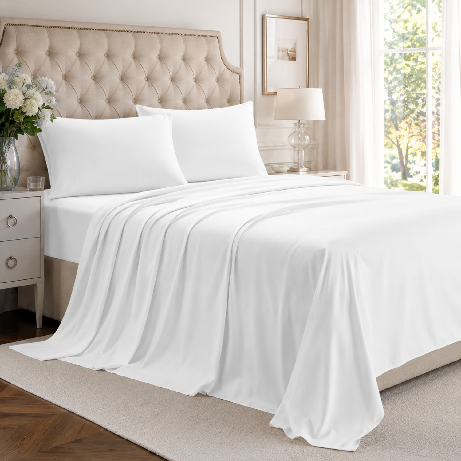 Bamboo Sheet Set | Cooling & Moisture-Wicking | Deep Pocket Fits Up to 16 in