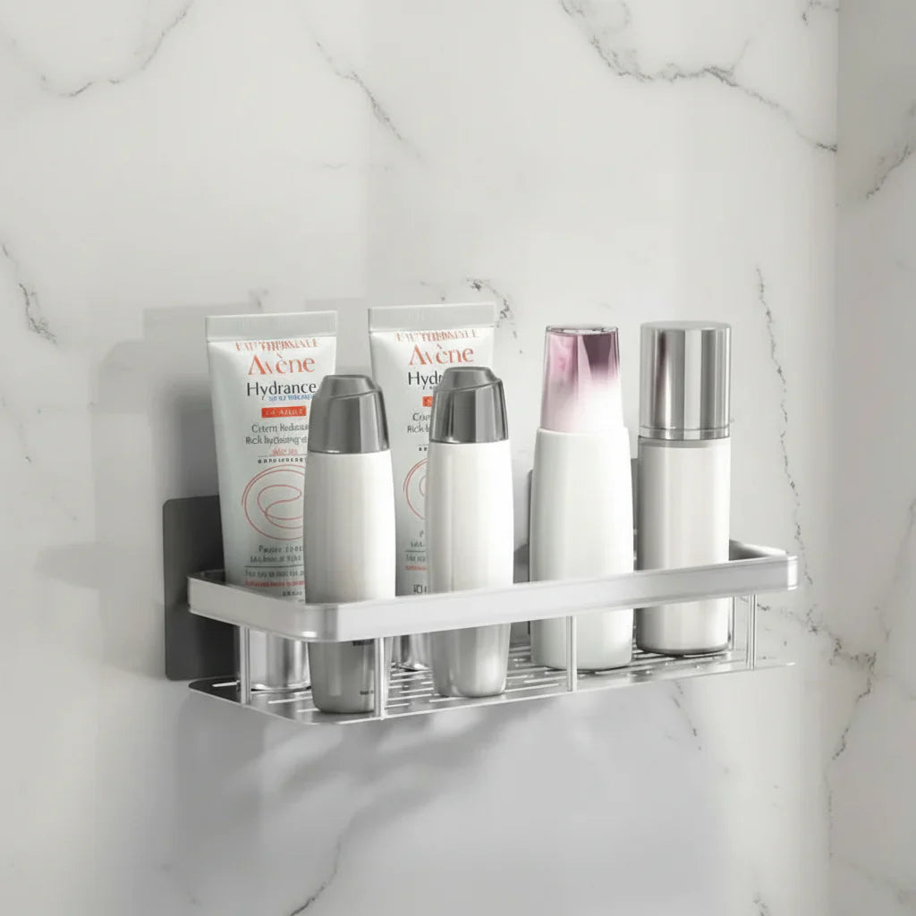 Bathroom Shelf | Drill-Free Self-Adhesive Mount | 5 kg Capacity | Space-Saving