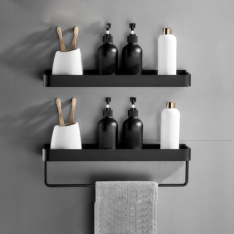Bathroom Shelf | Matte Black Finish | Stainless Steel & Rust-Resistant | Space-Saving