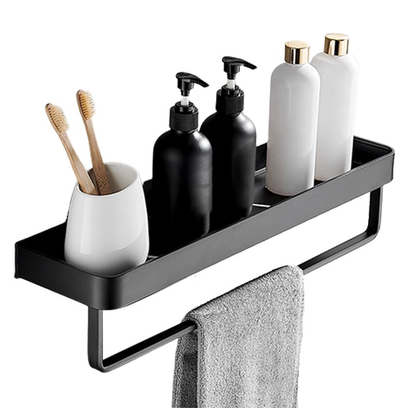Bathroom Shelf | Matte Black Wall-Mounted | Rust-Resistant Metal | Space-Saving