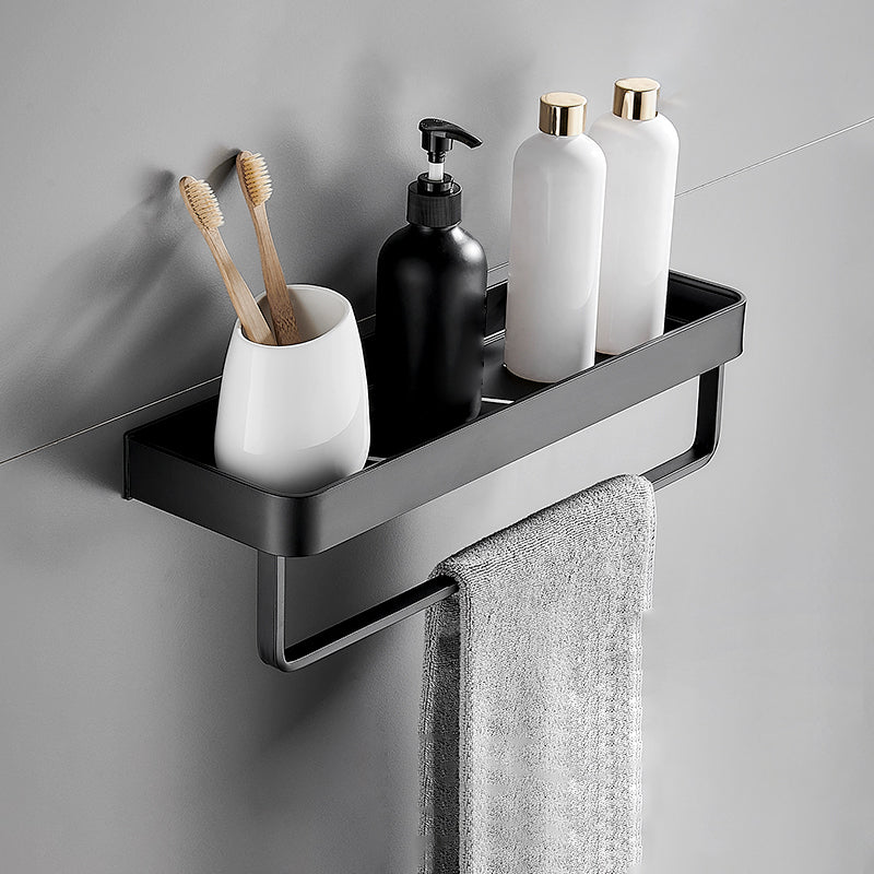 Bathroom Shelf | Matte Black Wall-Mounted | Rust-Resistant Metal | Space-Saving