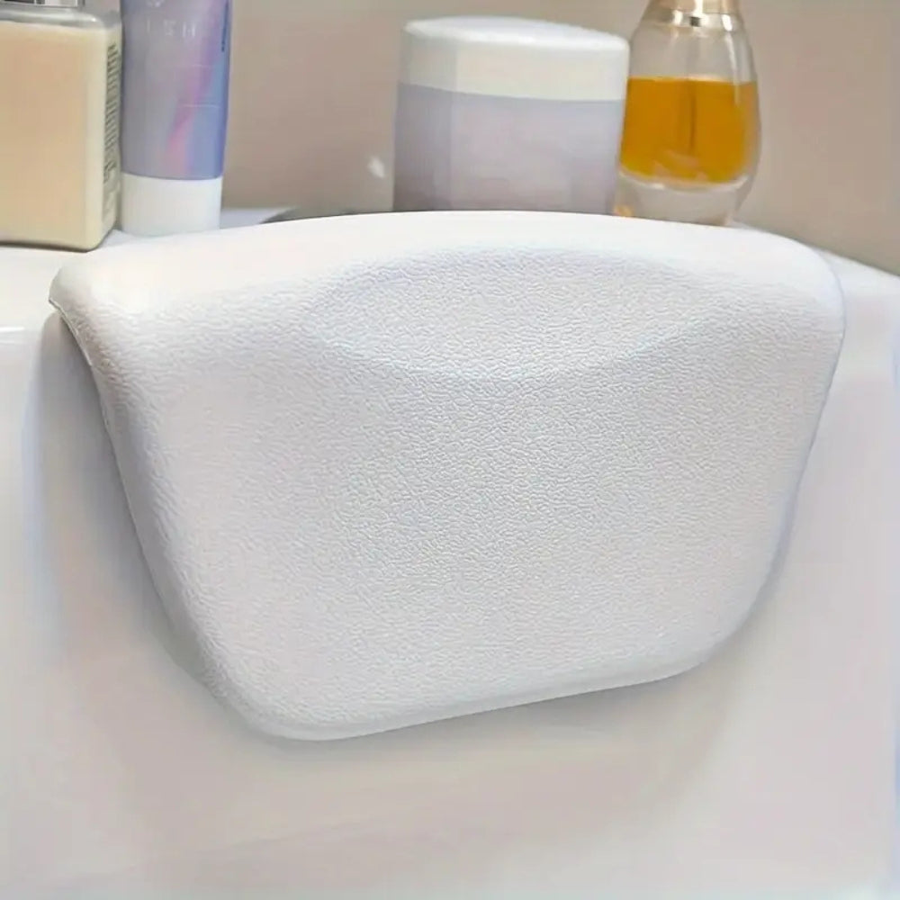 Bathtub Neck Pillow | Contoured Ergonomic Support | Waterproof Silicone & Quick-Dry | Spa Comfort