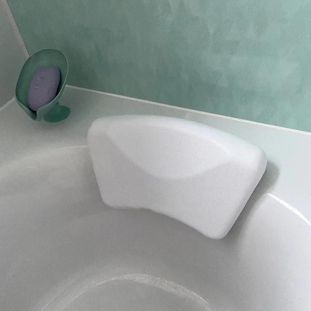 Bathtub Neck Pillow | Contoured Ergonomic Support | Waterproof Silicone & Quick-Dry | Spa Comfort