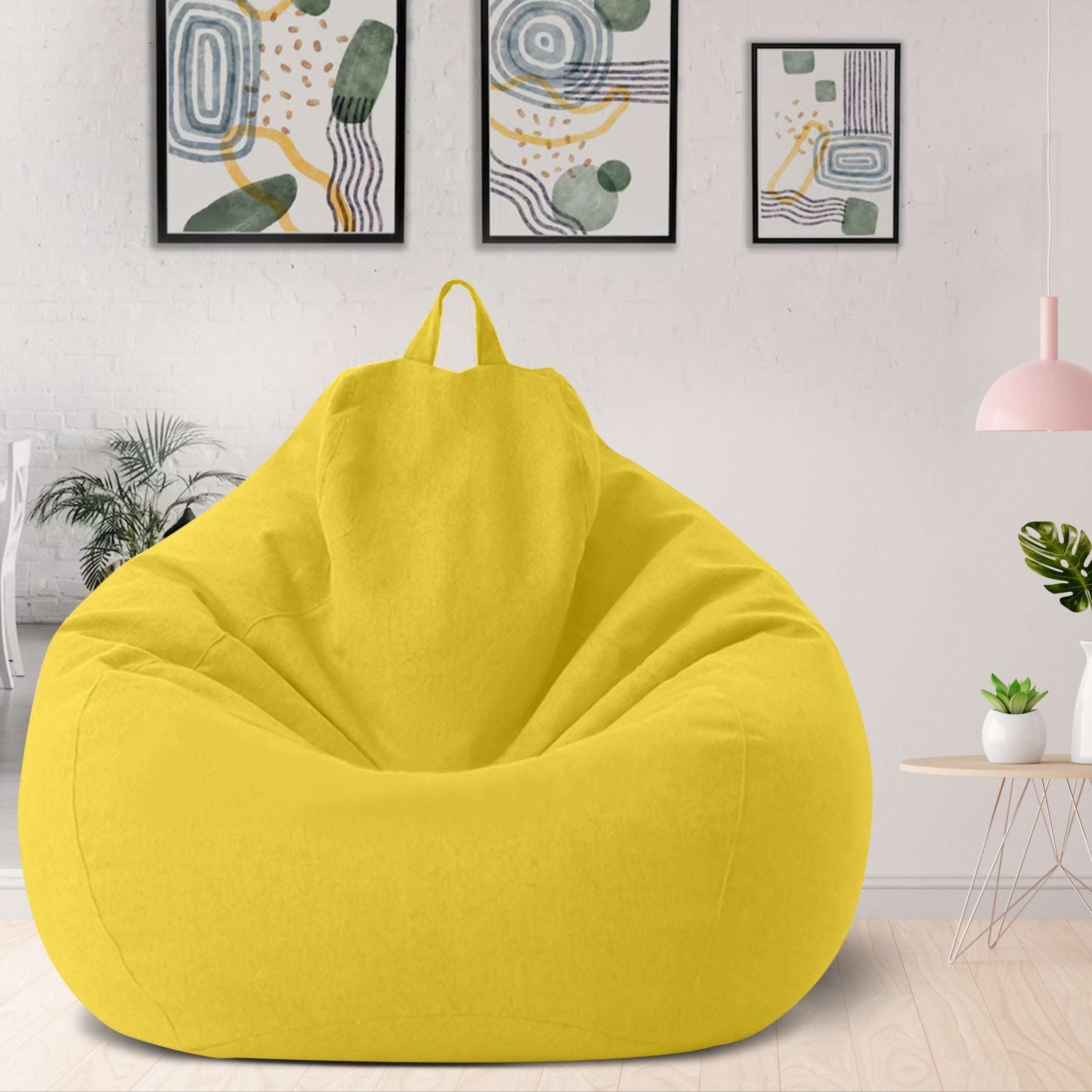Bean Bag Cover | Linen-Blend Ergonomic Design | Removable & Machine-Washable
