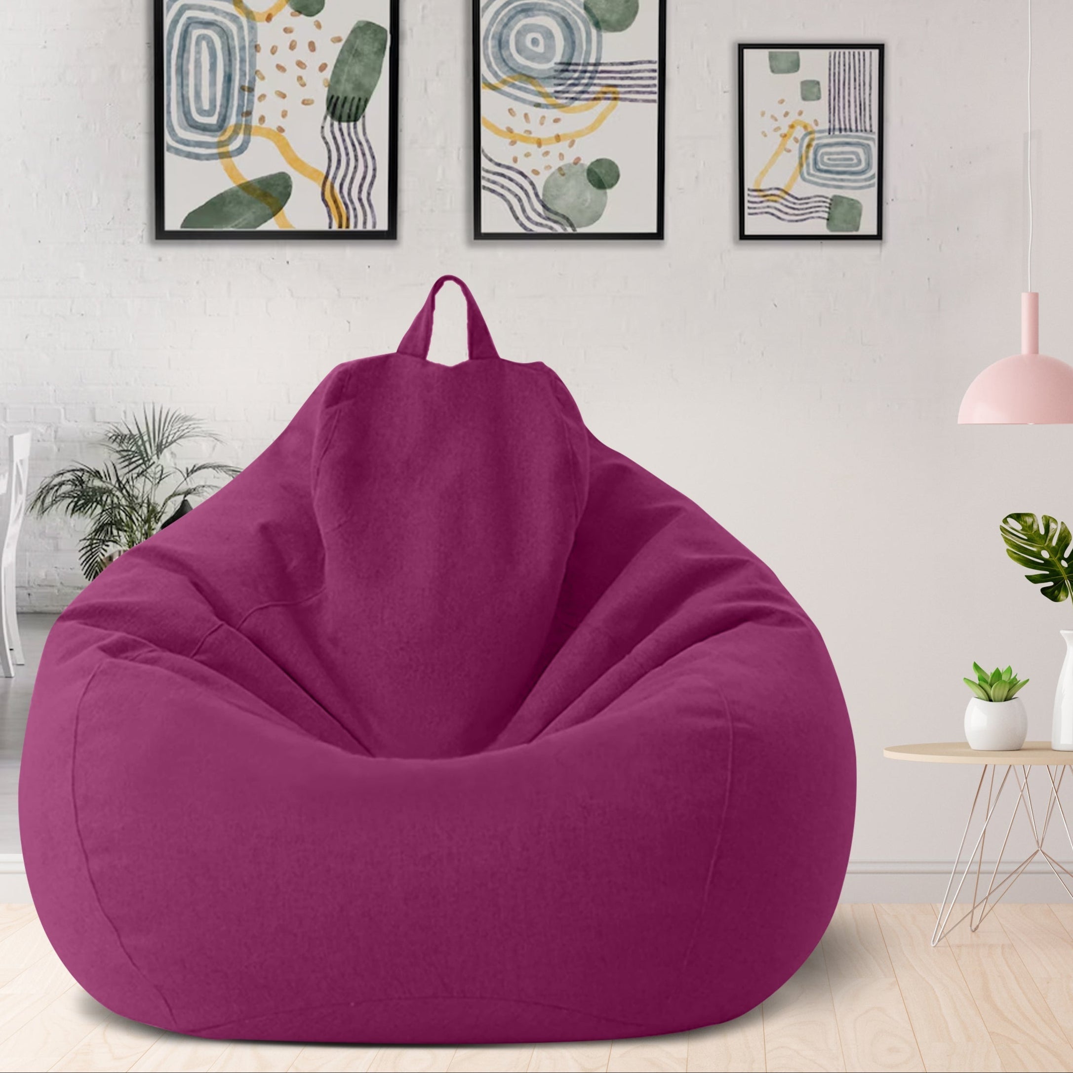 Bean Bag Cover | Linen-Blend Ergonomic Design | Removable & Machine-Washable