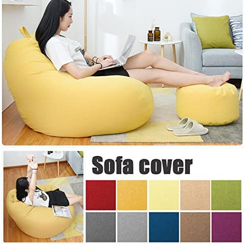 Bean Bag Cover | Linen-Blend Ergonomic Design | Removable & Machine-Washable