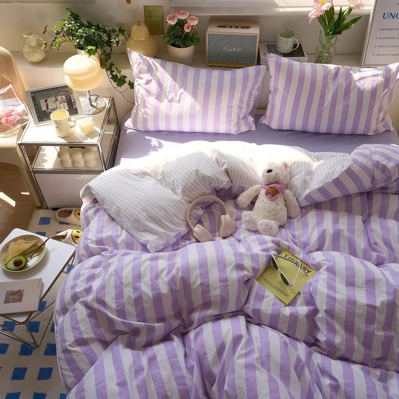 Bedding Set | Washed Cotton Crepe | Quilt, Sheet & Pillowcases | Year-Round Comfort