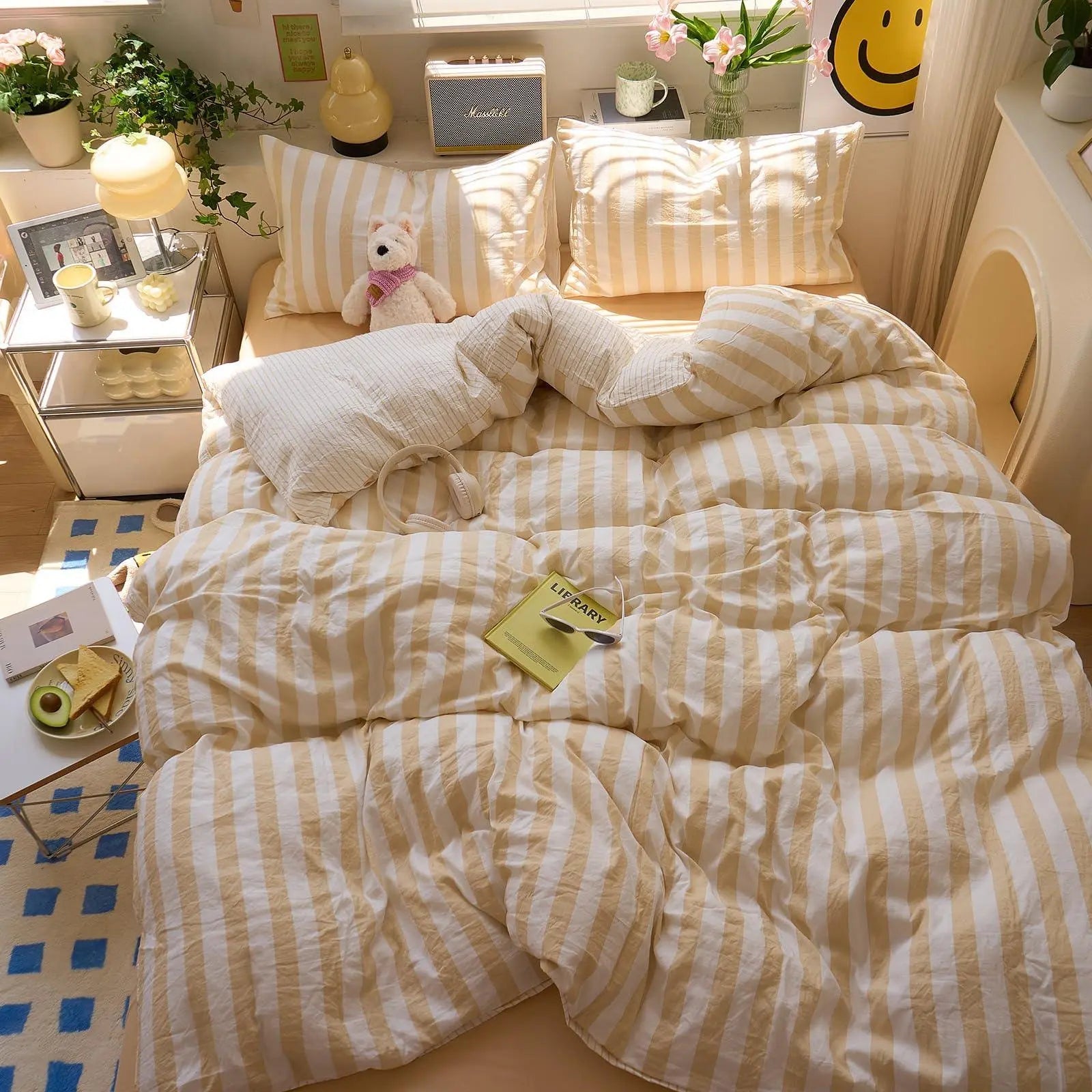 Bedding Set | Washed Cotton Crepe | Quilt, Sheet & Pillowcases | Year-Round Comfort