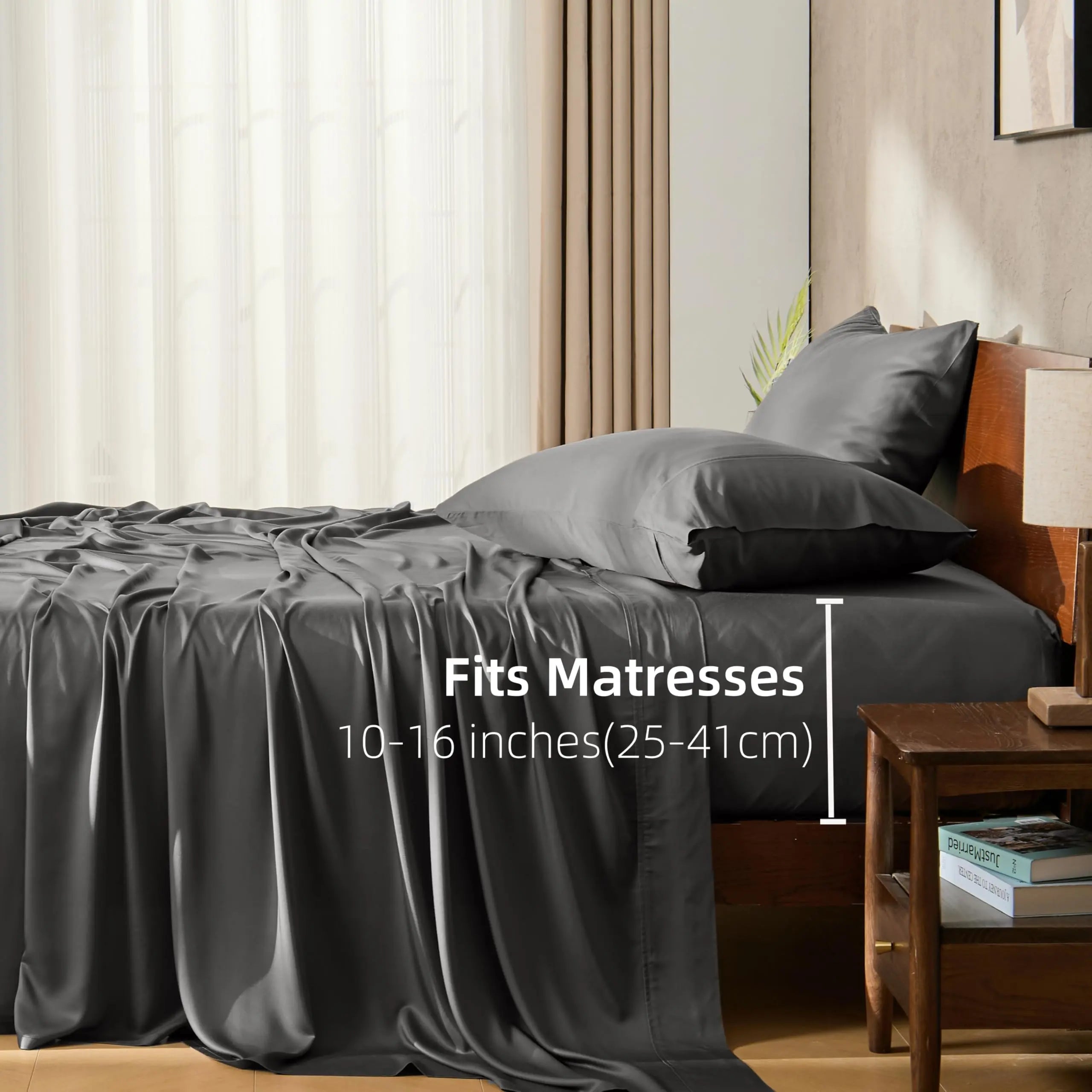 Bedding Sheet Set | Silky Soft Cooling Design | Organic Bamboo Fiber & Deep-Pocket Fit