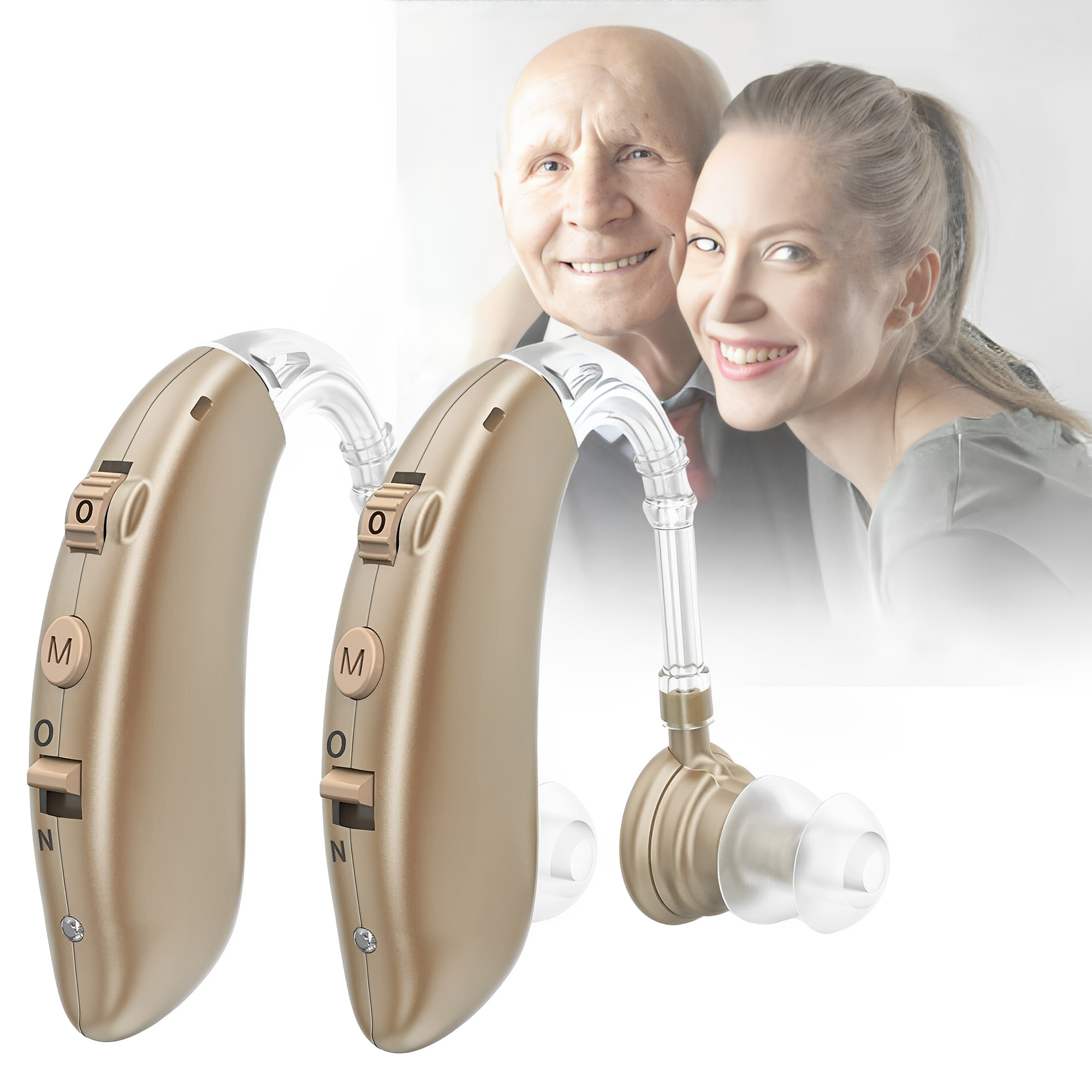 Behind-the-Ear Hearing Aids | Rechargeable Digital | Advanced Noise Reduction | Long Battery Life
