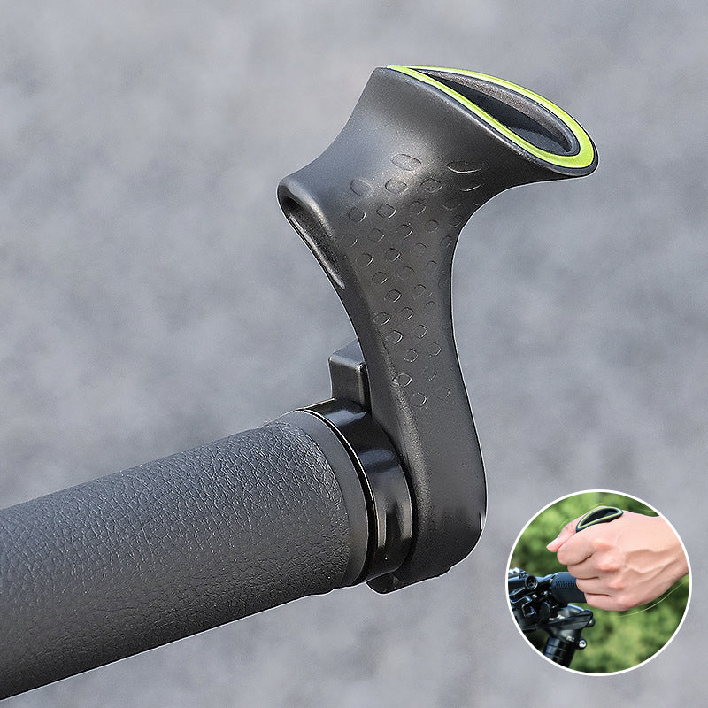 Bicycle Handlebar Grips | Ergonomic Contour & Non-Slip | Carbon Fiber & Nylon | Comfortable Grip