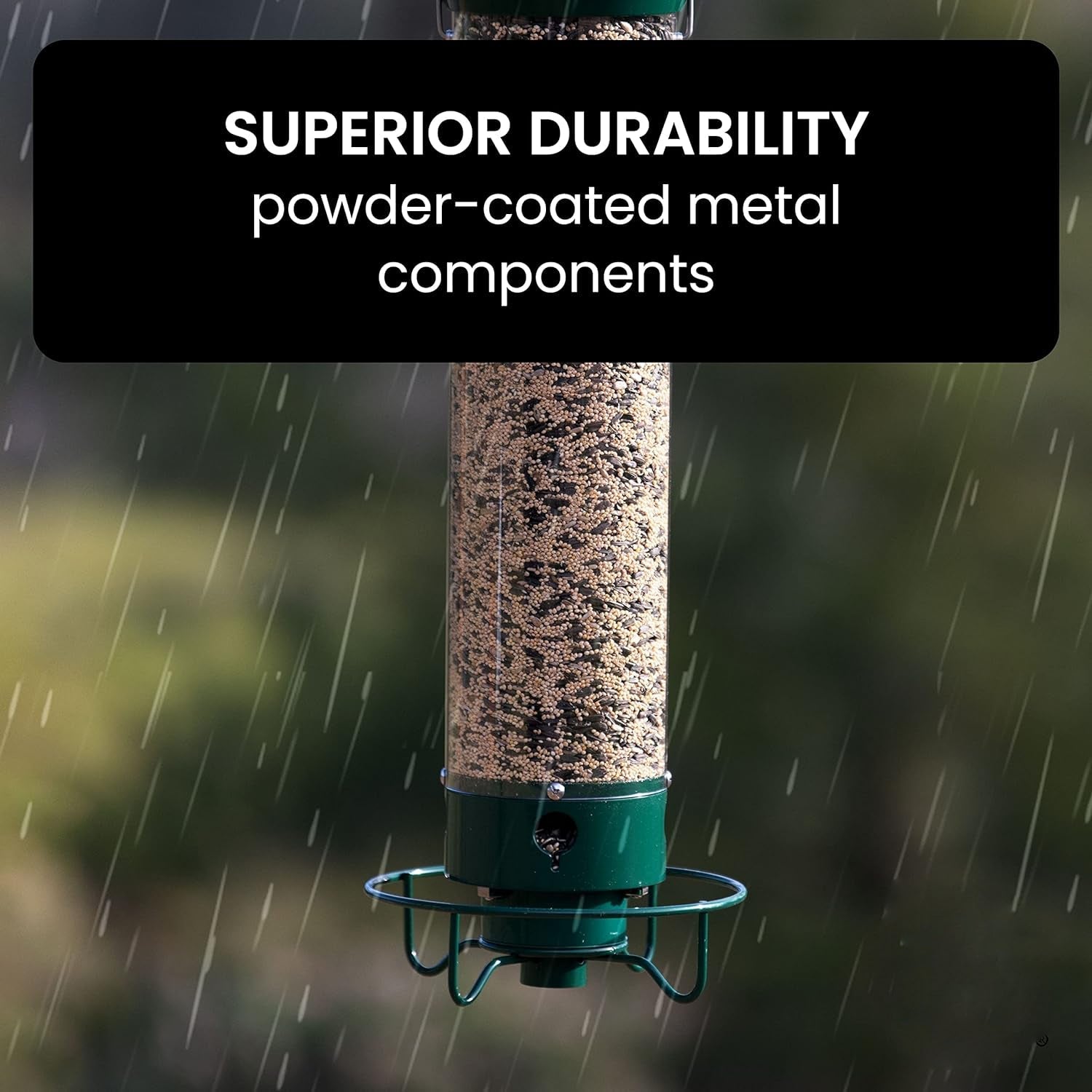 Bird Feeder | Squirrel-Proof Spinning Perch | 5 lb Capacity