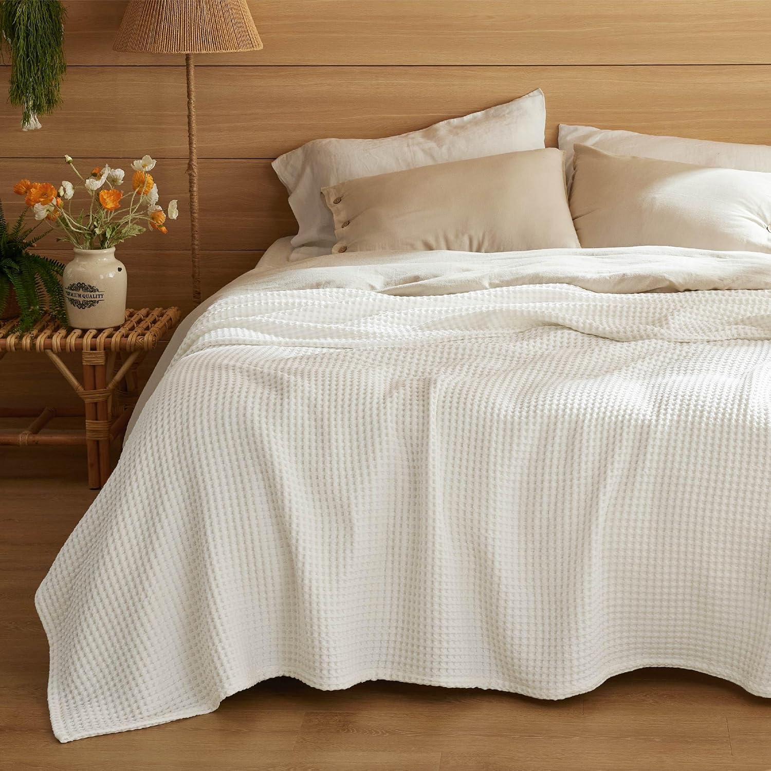 Blanket | Waffle Weave | 100% Cotton & Lightweight Breathable
