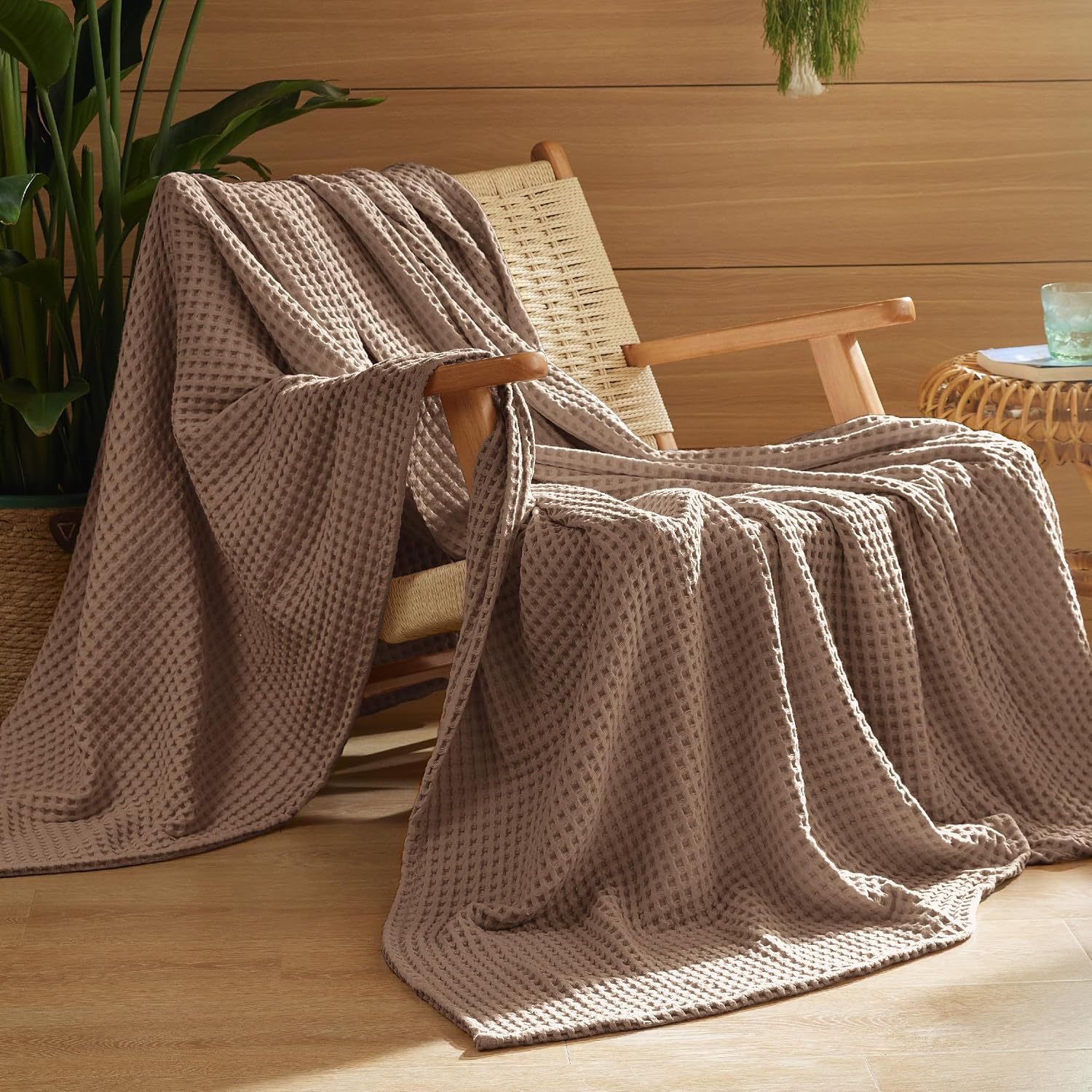 Blanket | Waffle Weave | 100% Cotton & Lightweight Breathable
