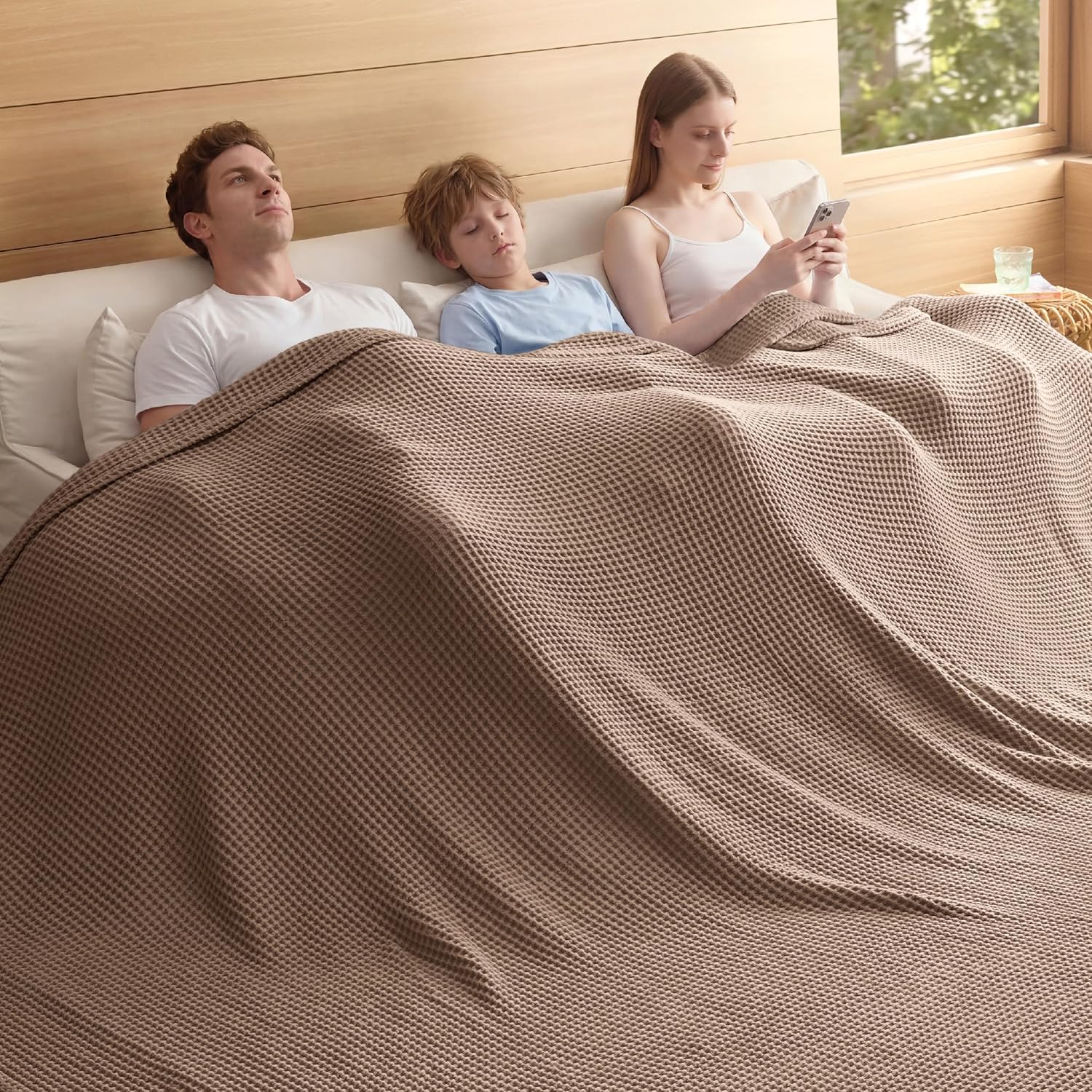 Blanket | Waffle Weave | 100% Cotton & Lightweight Breathable