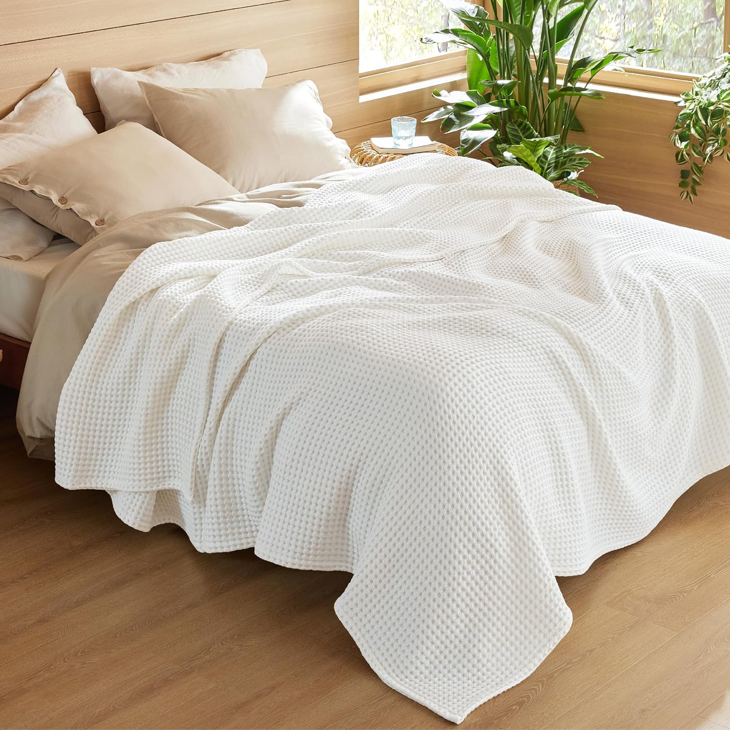 Blanket | Waffle Weave | 100% Cotton & Lightweight Breathable