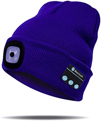 Bluetooth Beanie Hat (Unisex) | Wireless Headphones & Detachable LED | USB Rechargeable
