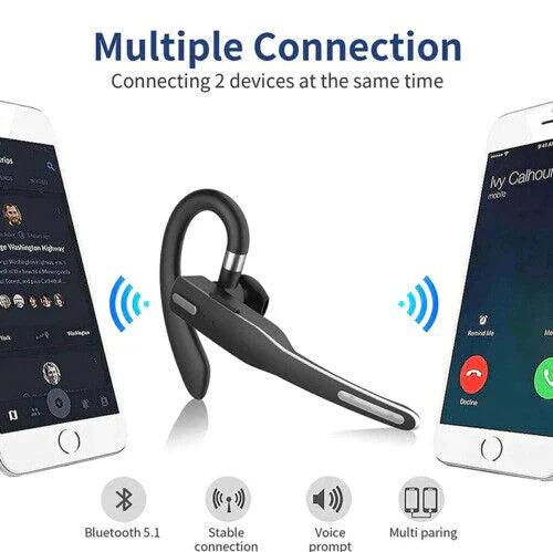 Bluetooth Headset | Dual-Mic Noise Cancellation | Up to 25 Hours Talk Time | Comfortable Fit